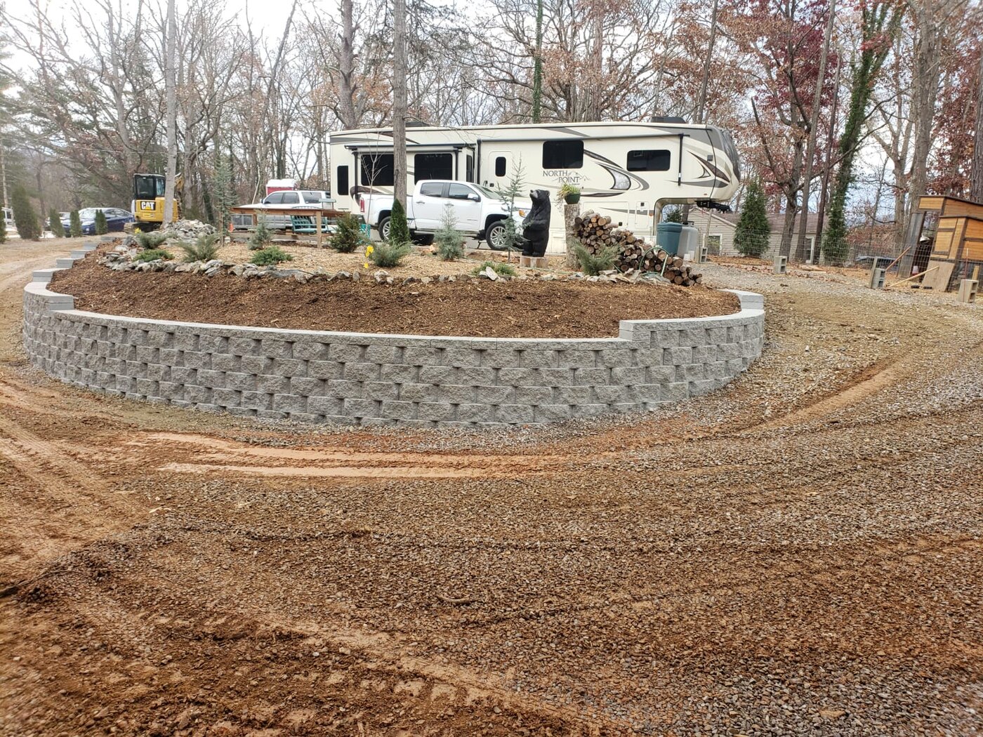 Concrete crew finishing a slab on a job site near Canton, NC