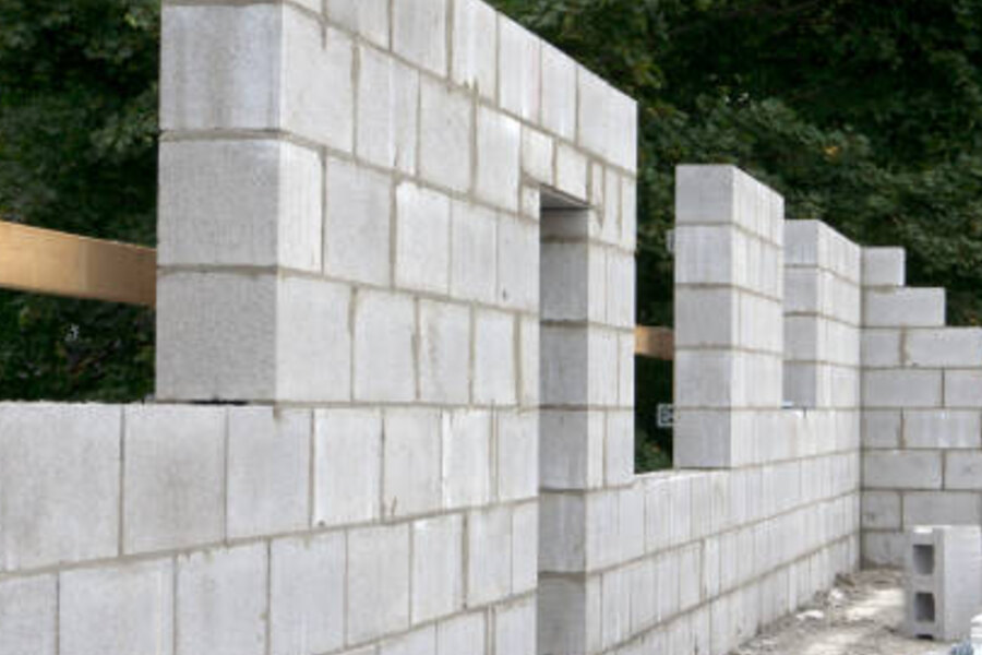 Concrete block foundation wall repair in Canton, NC